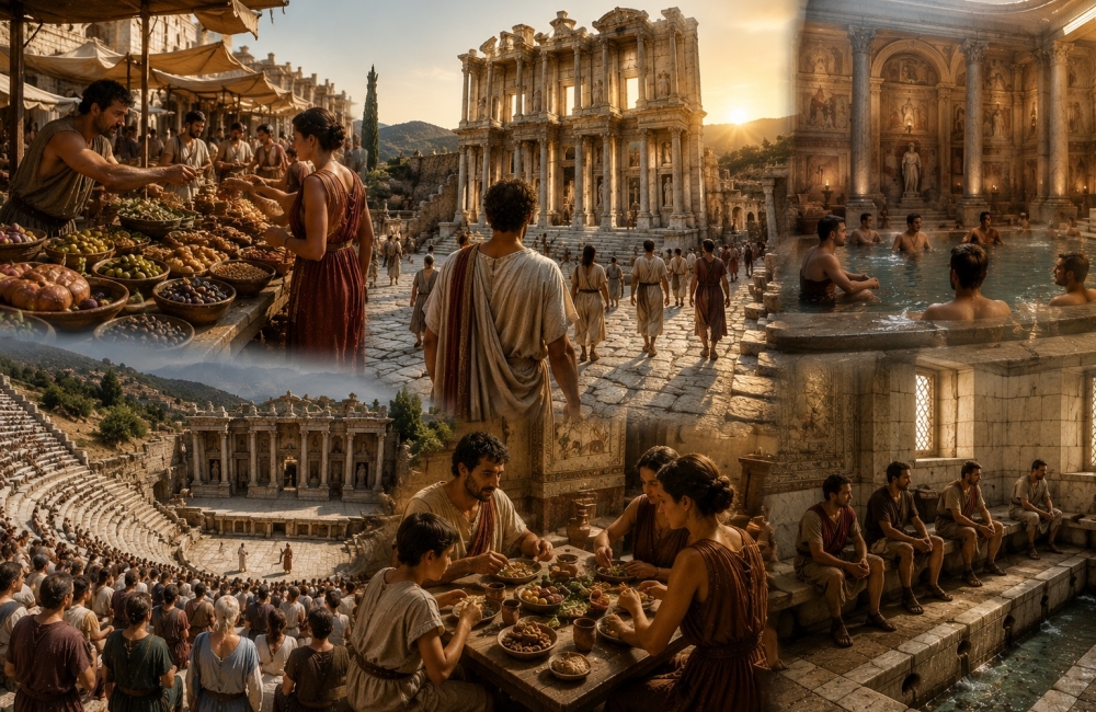 A Day in the Life of a Roman Citizen in Ephesus: From Sunrise to Sunset