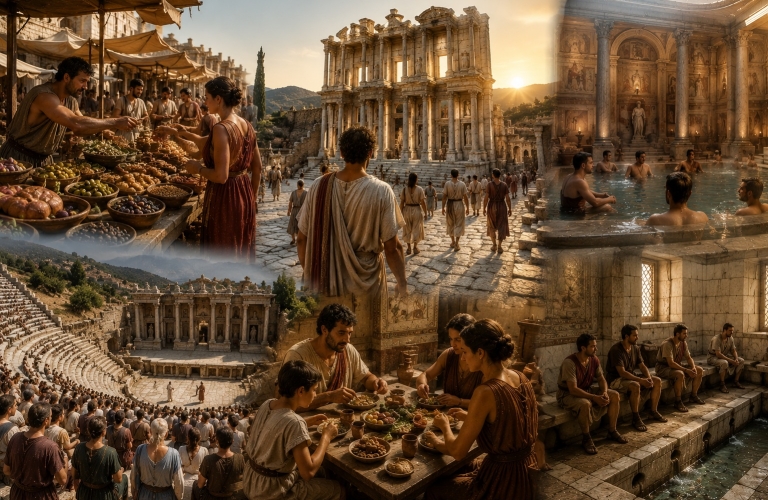 A Day in the Life of a Roman Citizen in Ephesus: From Sunrise to Sunset
