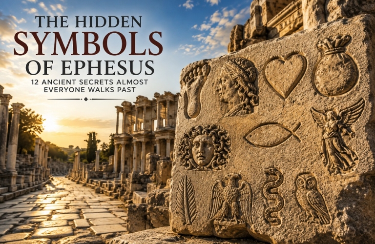The Hidden Symbols of Ephesus: 12 Ancient Secrets Almost Everyone Walks Pas